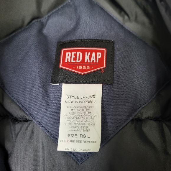 Red Kap Amtrak Train Winter Coat. Size Large. Style# JP70NV. - Picture 12 of 12